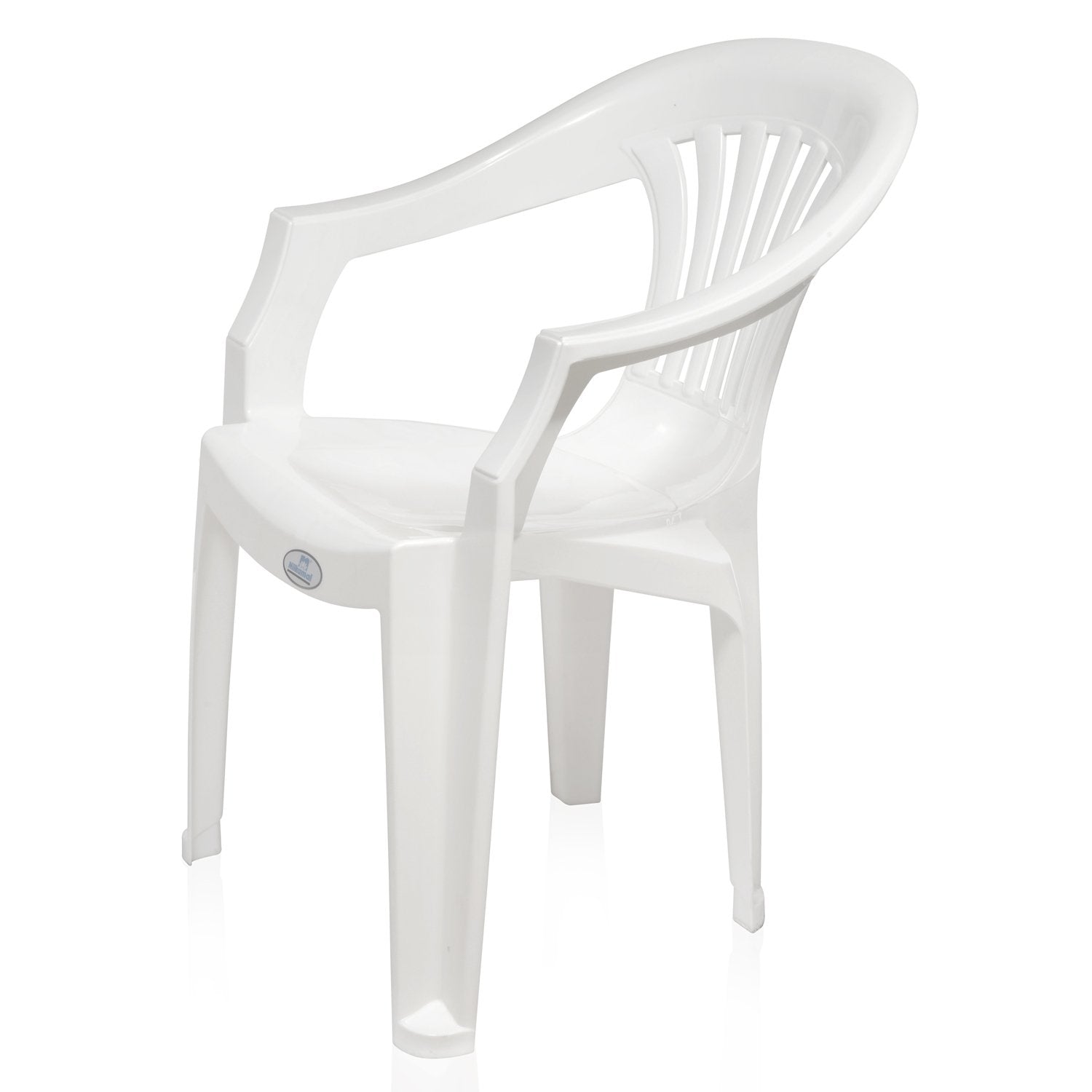 Nilkamal CHR2101 Plastic Arm Chair (Milky White)