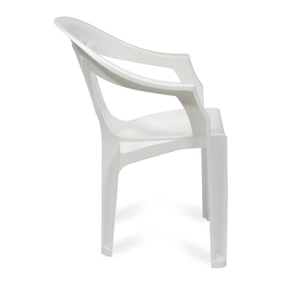 Nilkamal CHR2101 Plastic Arm Chair (Milky White)