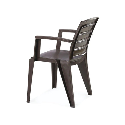 Nilkamal CHR2135 Plastic Arm Chair (Weather Brown)