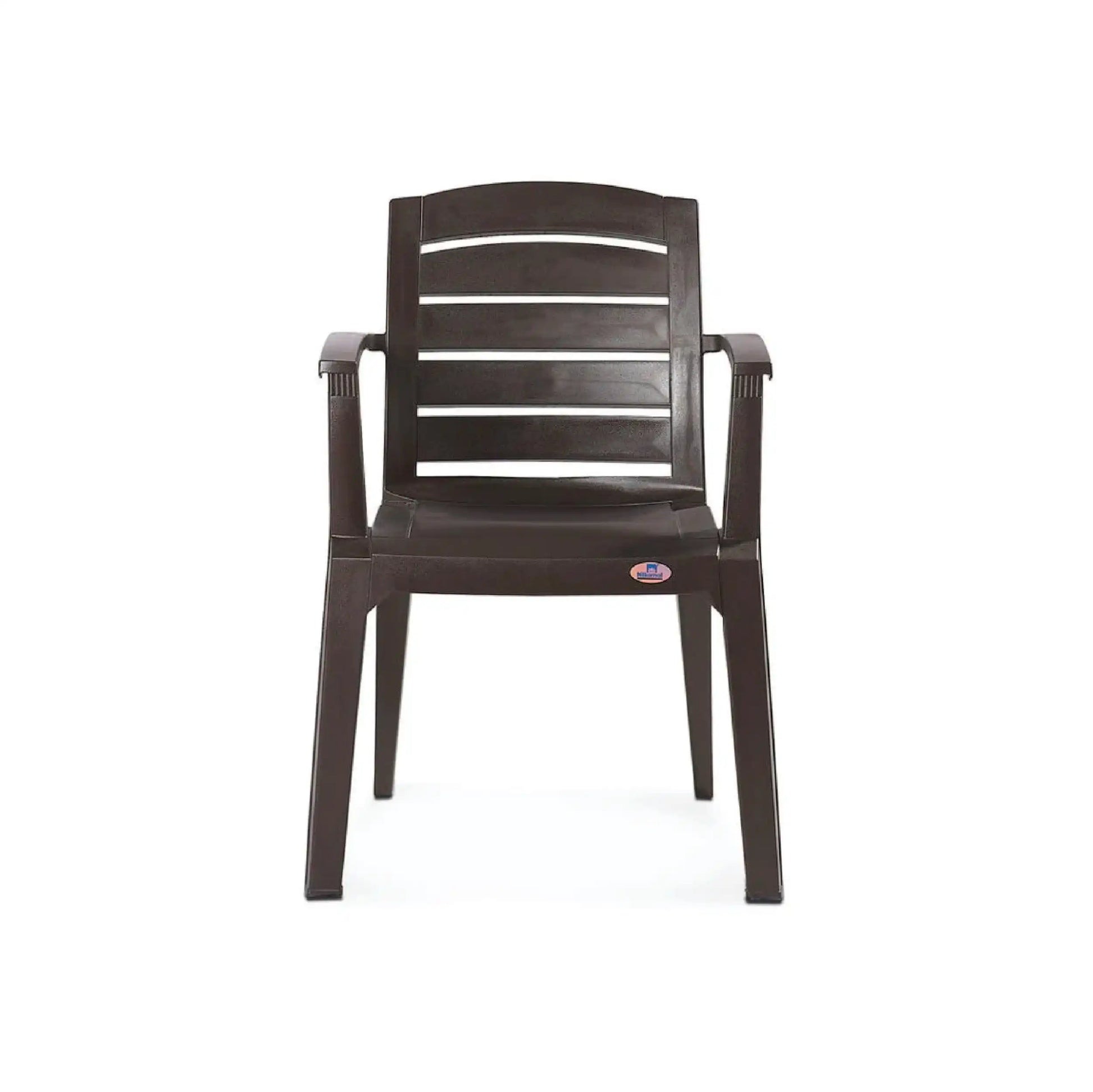 Nilkamal CHR2135 Plastic Arm Chair (Weather Brown)
