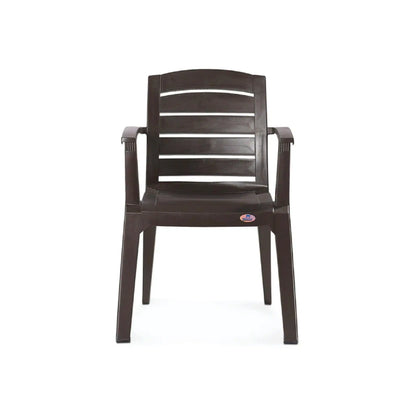 Nilkamal CHR2135 Plastic Arm Chair (Weather Brown)