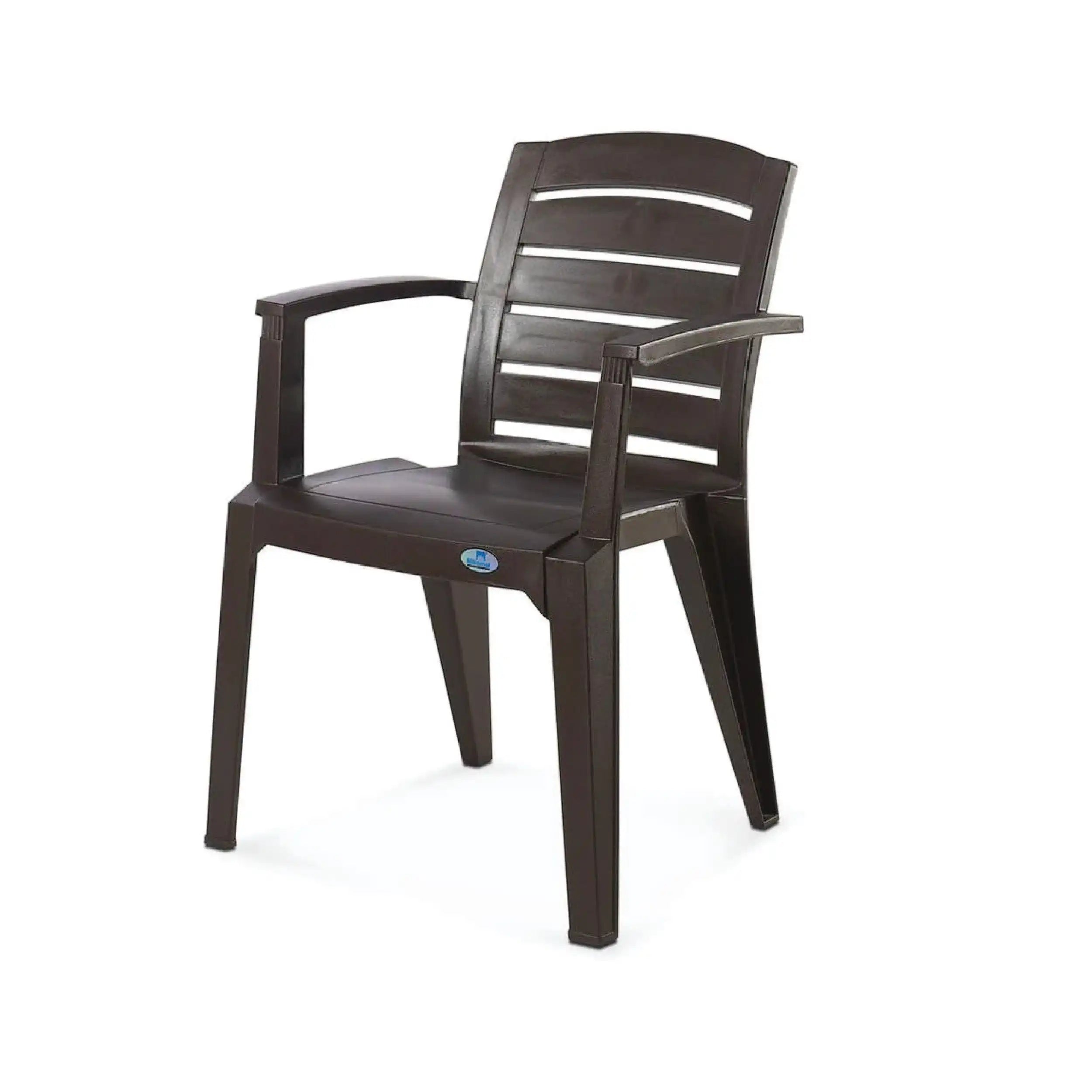 Nilkamal CHR2135 Plastic Arm Chair (Weather Brown)