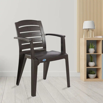 Nilkamal CHR2135 Plastic Arm Chair (Weather Brown)
