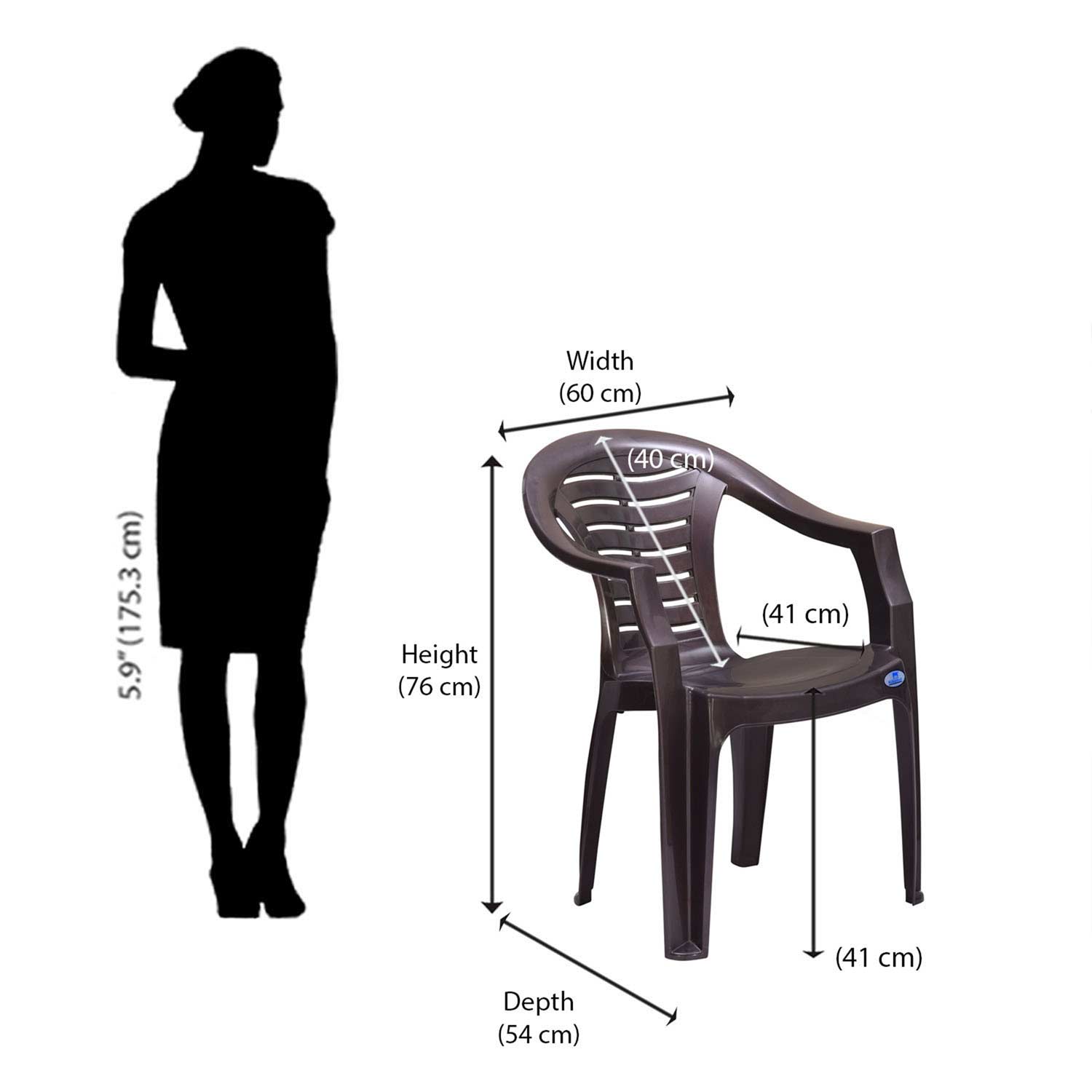 Nilkamal CHR2155 Plastic Arm Chair