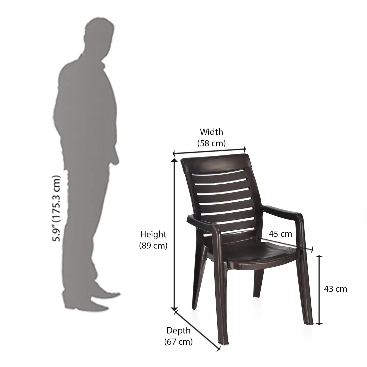 Nilkamal CHR2180 Plastic Arm Chair