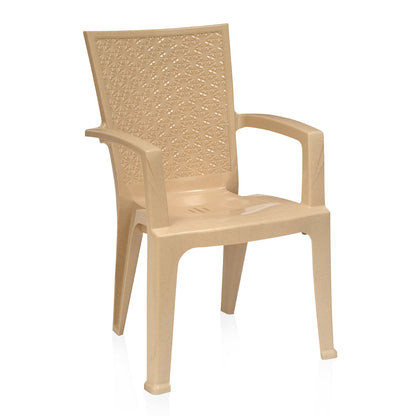 Nilkamal CHR2225 Plastic Arm Chair (Marble Beige)