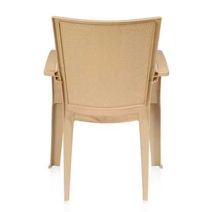 Nilkamal CHR2225 Plastic Arm Chair (Marble Beige)