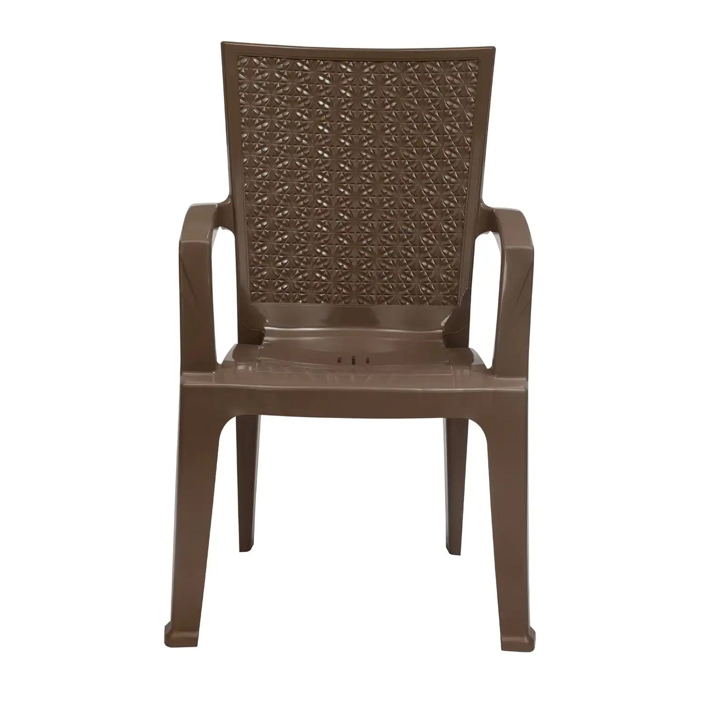 Nilkamal CHR2225 Plastic Arm Chair (Rattan Dark Beige)