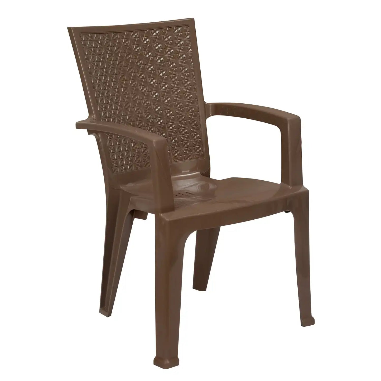 Nilkamal CHR2225 Plastic Arm Chair (Rattan Dark Beige)