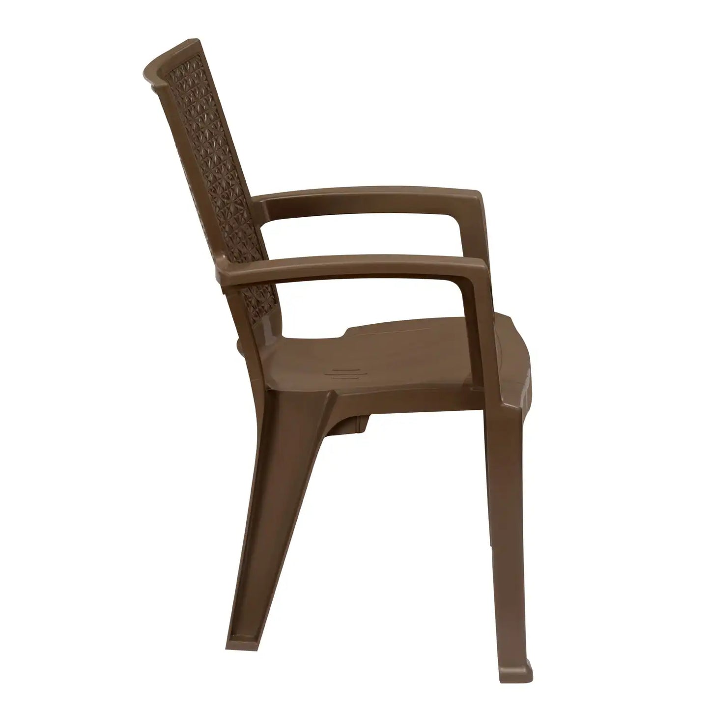 Nilkamal CHR2225 Plastic Arm Chair (Rattan Dark Beige)