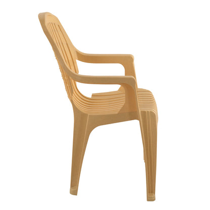 Nilkamal CHR2230 Plastic Arm Chair (Marble Beige)