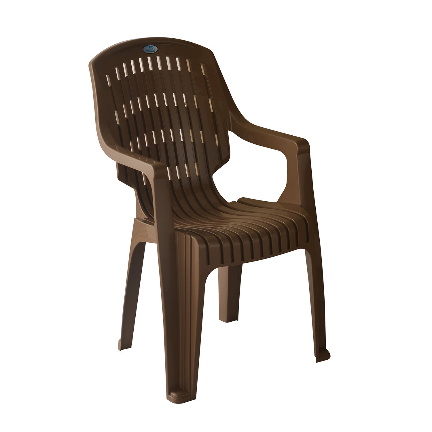 Nilkamal CHR2230 Plastic Arm Chair (Rattan Dark Beige)