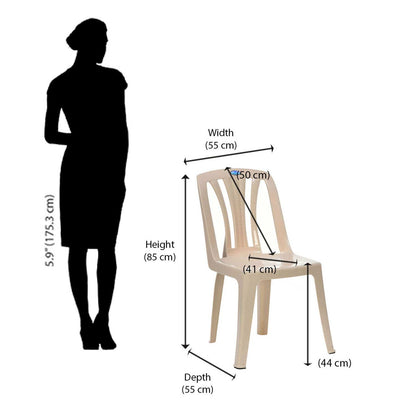 Nilkamal CHR4001 Plastic Armless Chair