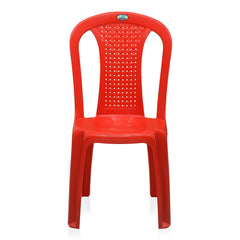 Nilkamal CHR4002 Plastic Armless Chair (Bright Red)