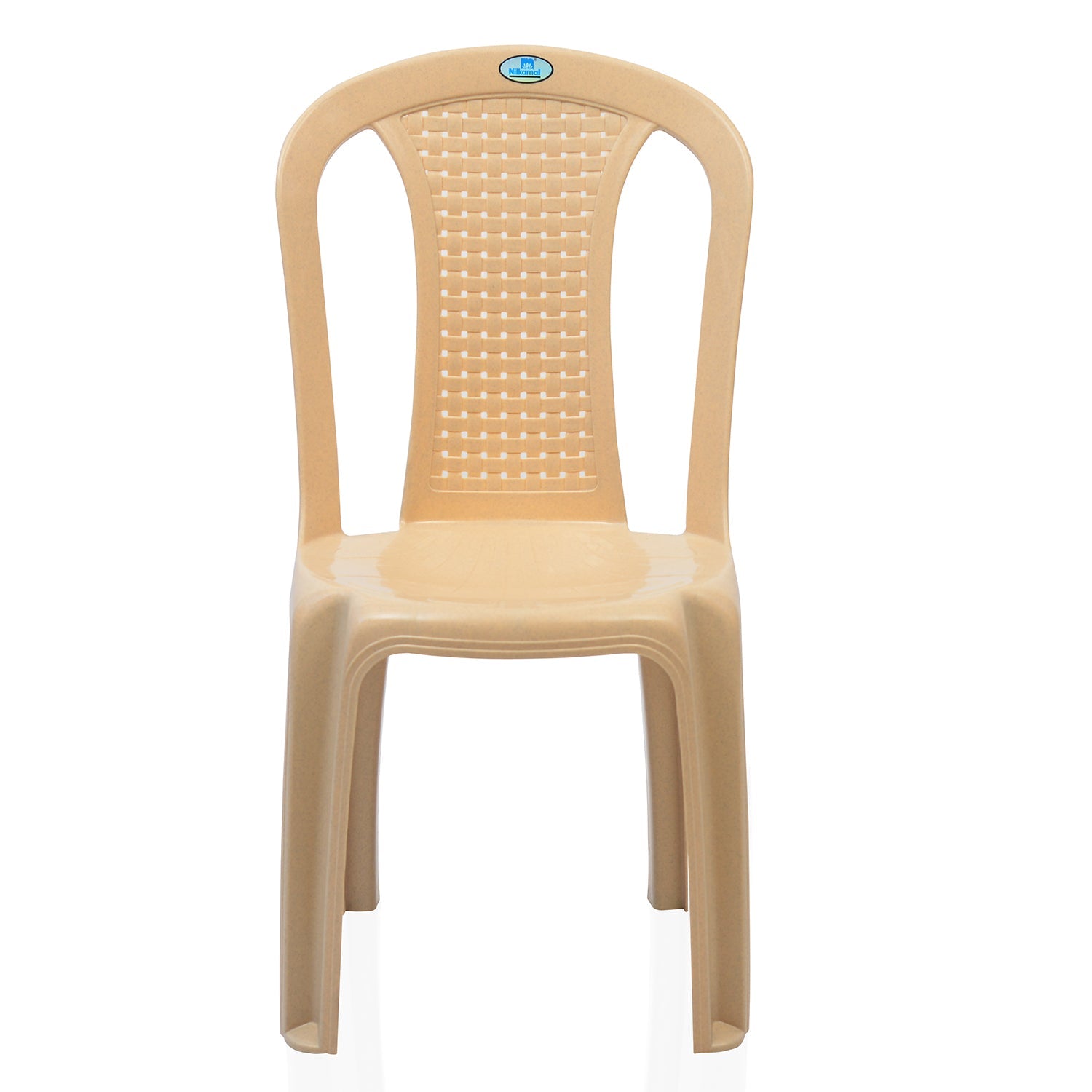 Nilkamal CHR4002 Plastic Armless Chair (Marble Beige)