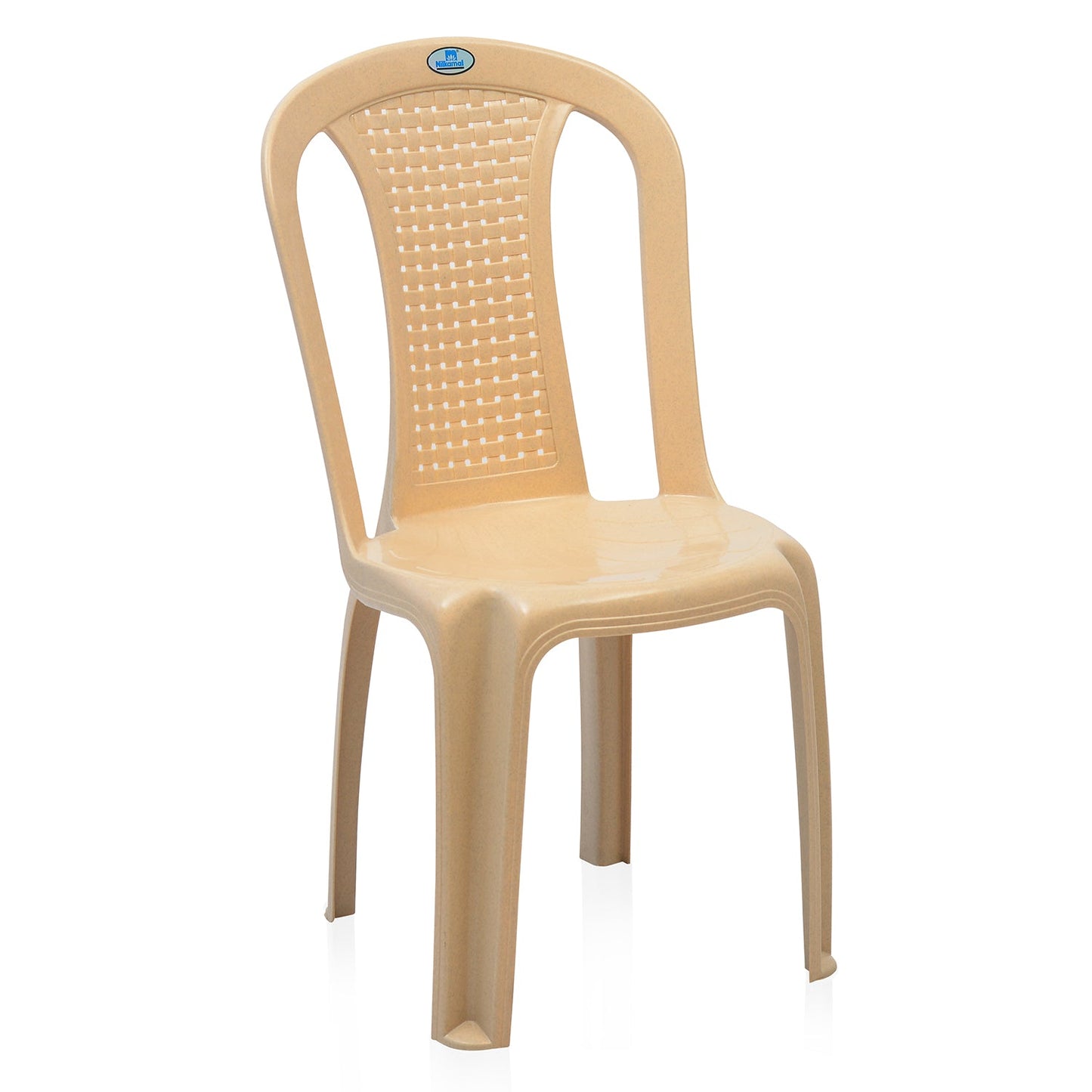 Nilkamal CHR4002 Plastic Armless Chair (Marble Beige)