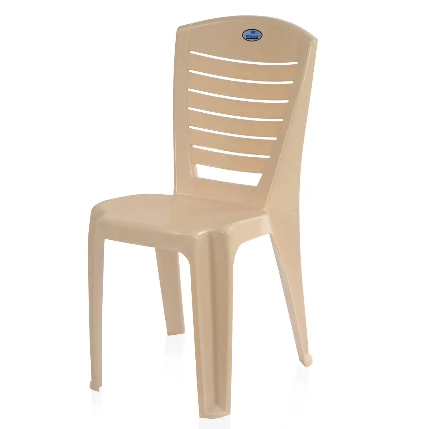 Nilkamal CHR4025 Plastic Armless Chair (Marble Beige)