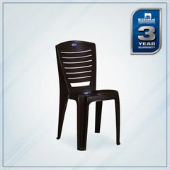 Nilkamal CHR4025 Plastic Armless Chair (Weather Brown)