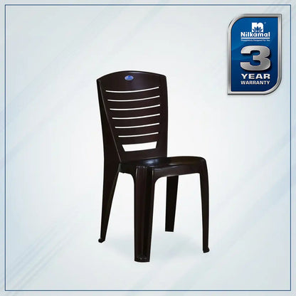 Nilkamal CHR4025 Plastic Armless Chair (Weather Brown)