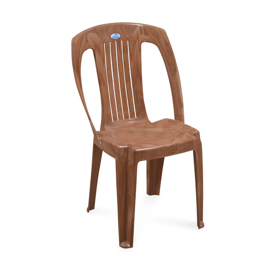 Nilkamal CHR4032 Plastic Armless Chair (Pear Wood)