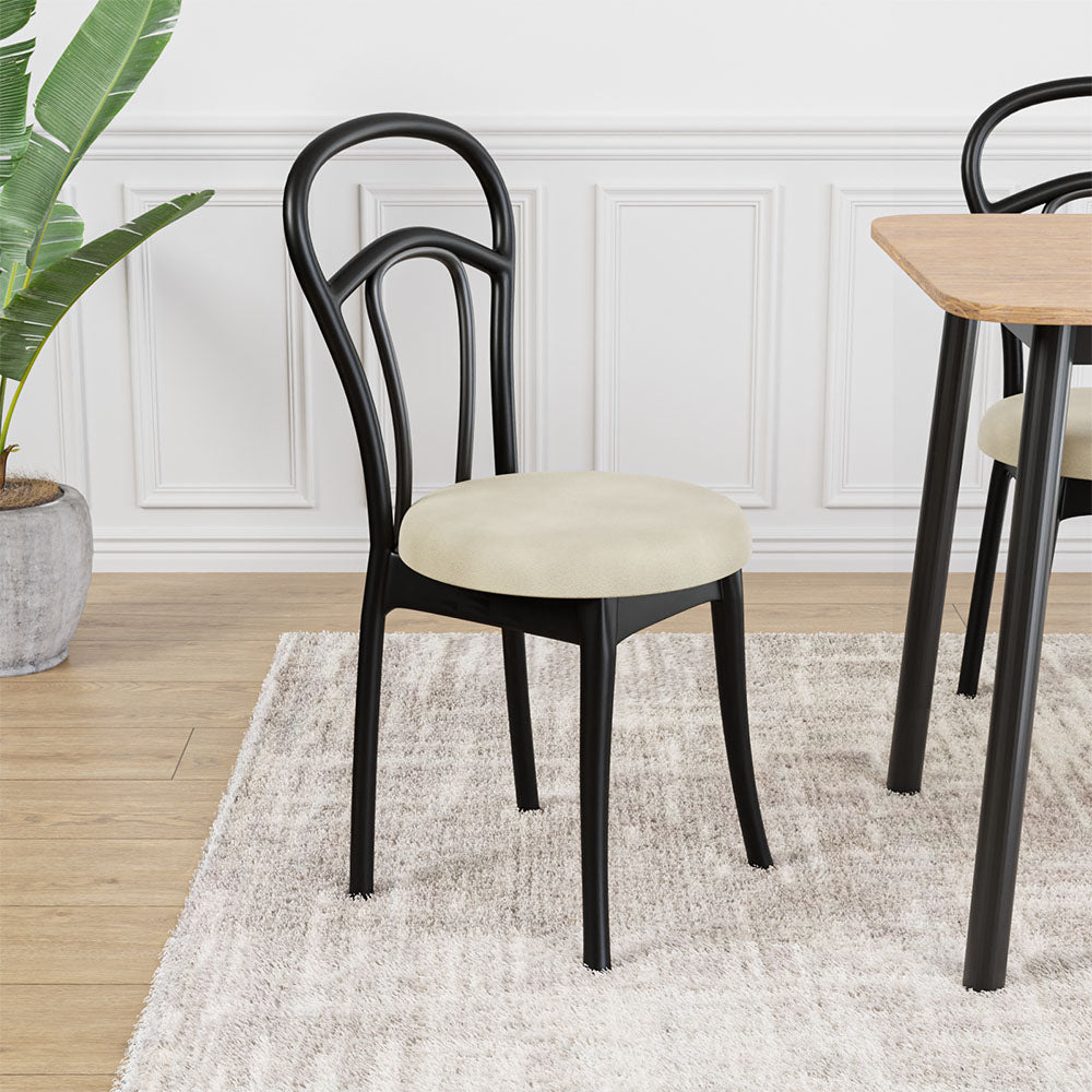 Nilkamal CHR4040 Armless Chair with Leatherette Cushion