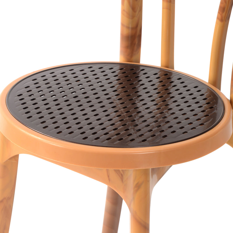 Nilkamal CHR4040 Plastic Armless Chair (Weather Brown)