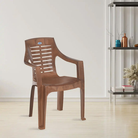 Nilkamal CHR6020 Plastic Arm Chair (Pear Wood)