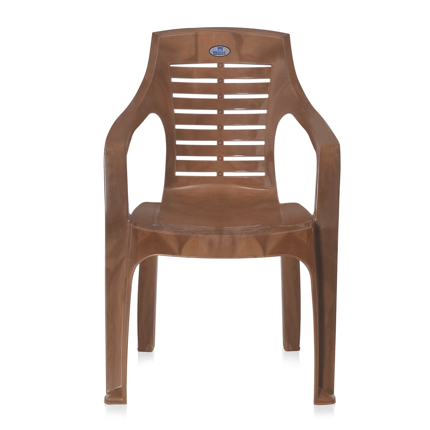 Nilkamal CHR6020 Plastic Arm Chair (Pear Wood)