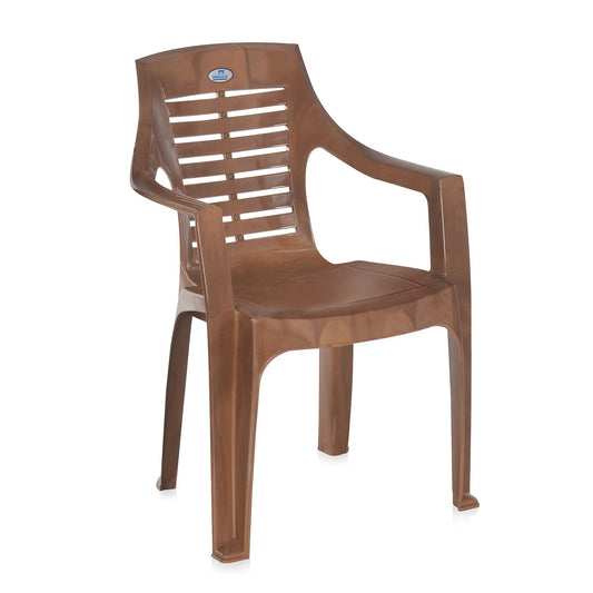 Nilkamal CHR6020 Plastic Arm Chair (Pear Wood)