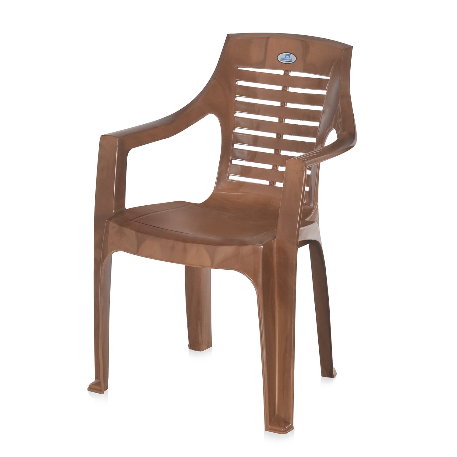 Nilkamal CHR6020 Plastic Arm Chair (Pear Wood)