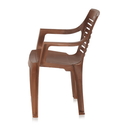 Nilkamal CHR6020 Plastic Arm Chair (Pear Wood)