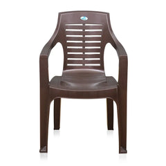 Nilkamal CHR6020 Plastic Arm Chair (Weather Brown)