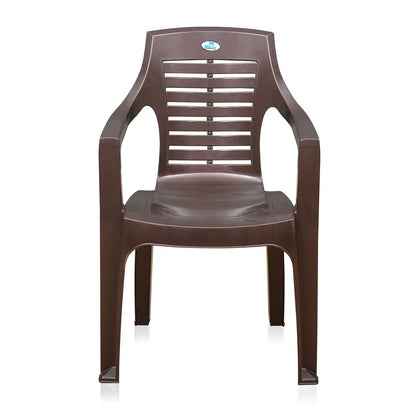 Nilkamal CHR6020 Plastic Arm Chair (Weather Brown)