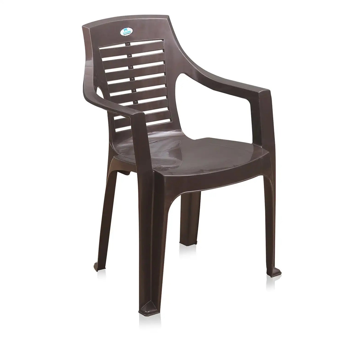 Nilkamal CHR6020 Plastic Arm Chair (Weather Brown)