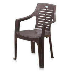 Nilkamal CHR6020 Plastic Arm Chair (Weather Brown)
