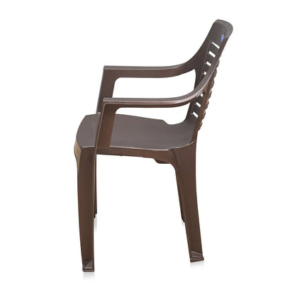 Nilkamal CHR6020 Plastic Arm Chair (Weather Brown)