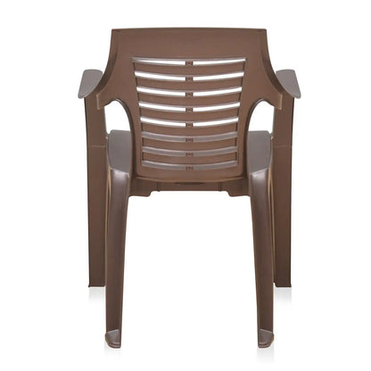 Nilkamal CHR6020 Plastic Arm Chair (Weather Brown)