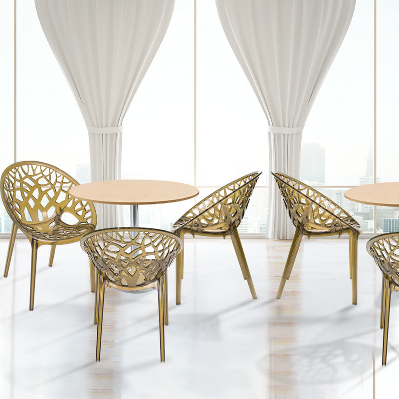 Nilkamal Crystal Polycarbonate Armless Chair