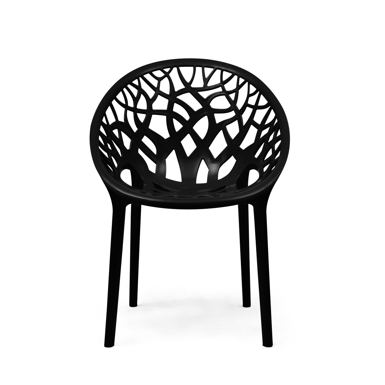 Nilkamal Crystal Polypropylene Armless Chair (Iron Black)
