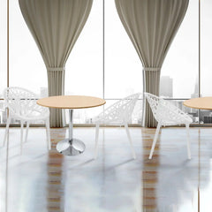 Nilkamal Crystal Polypropylene Armless Chair (Milky White)