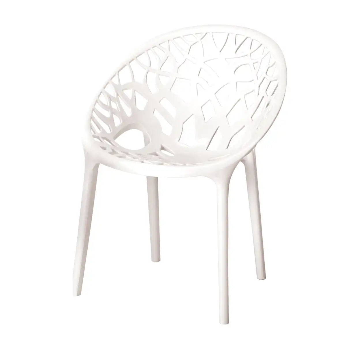 Nilkamal Crystal Polypropylene Armless Chair (Milky White)