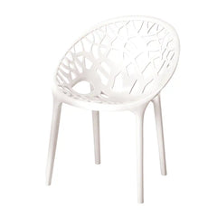 Nilkamal Crystal Polypropylene Armless Chair (Milky White)
