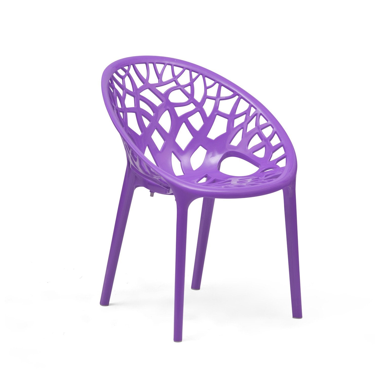 Nilkamal Crystal Polypropylene Armless Chair (Voilet)