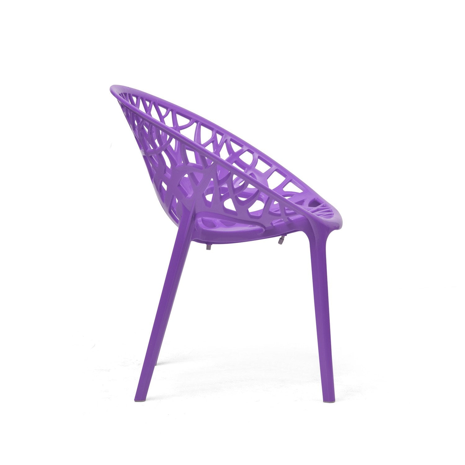 Nilkamal Crystal Polypropylene Armless Chair (Voilet)
