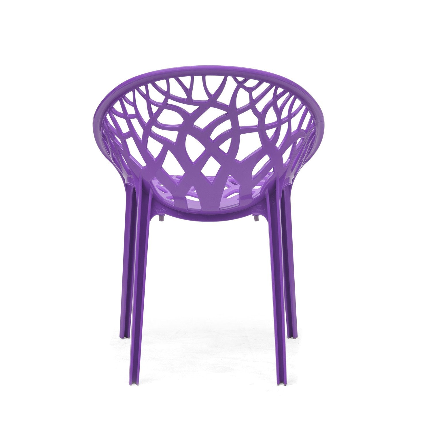 Nilkamal Crystal Polypropylene Armless Chair (Voilet)