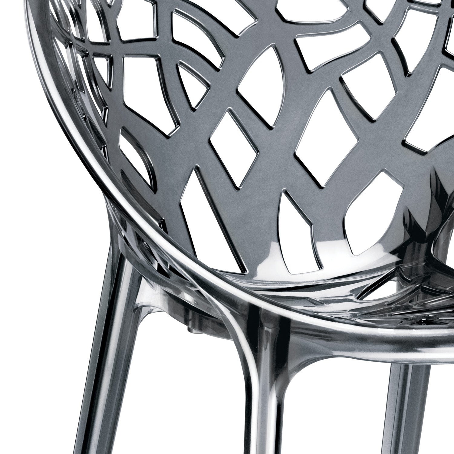 Nilkamal Crystal Polycarbonate Armless Chair (Dream Grey)