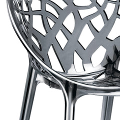 Nilkamal Crystal Polycarbonate Armless Chair (Dream Grey)