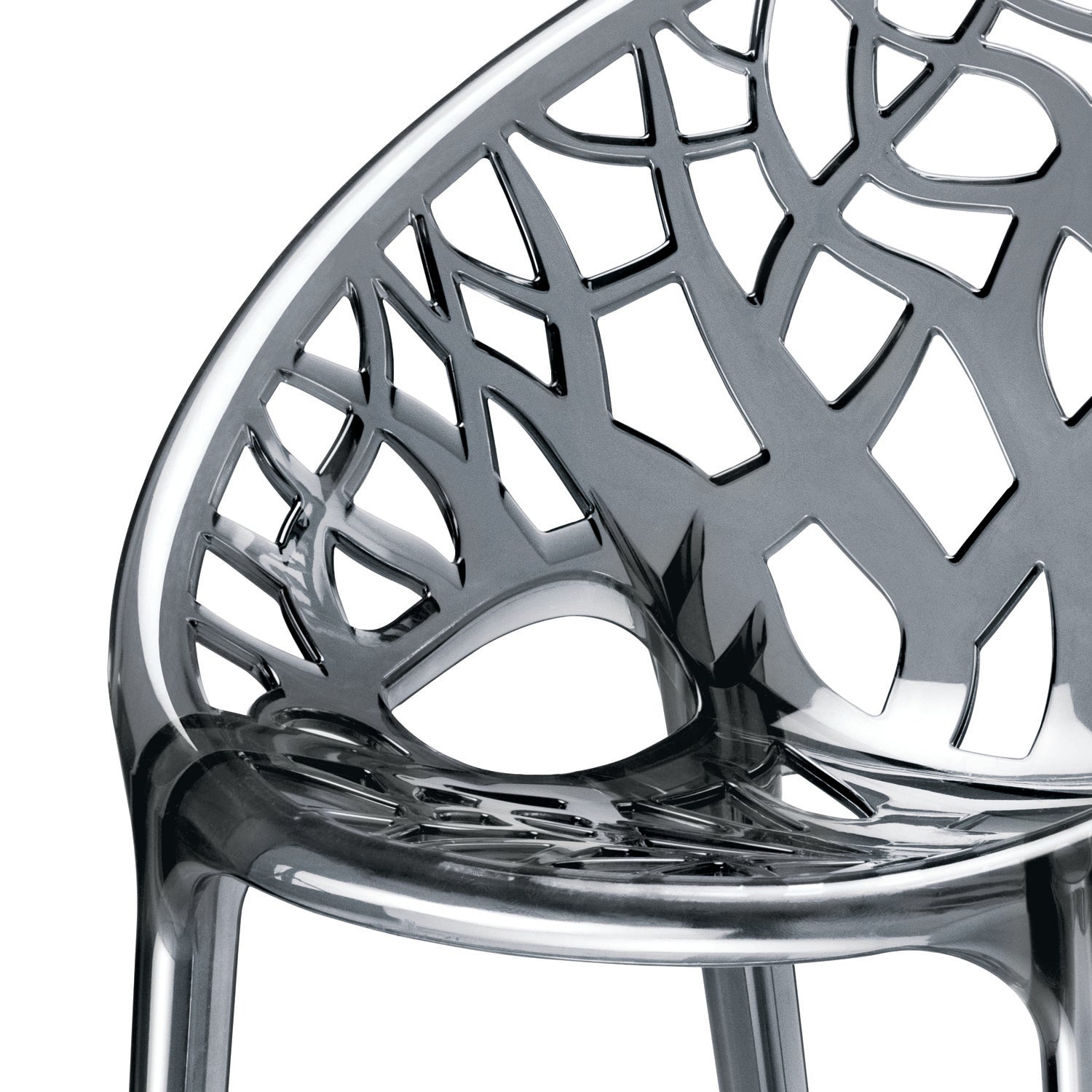 Nilkamal Crystal Polycarbonate Armless Chair (Dream Grey)