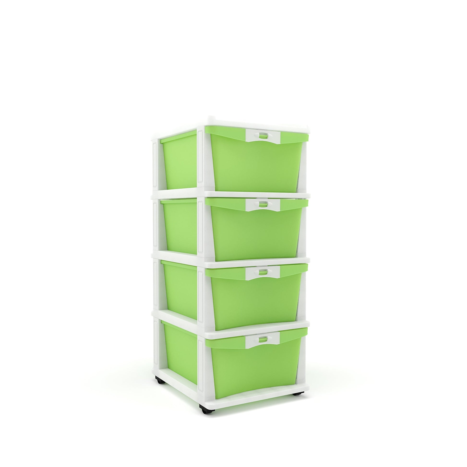 Nilkamal CHTR24 Four Layers Chest of Drawer (Cream and Pastel Green)