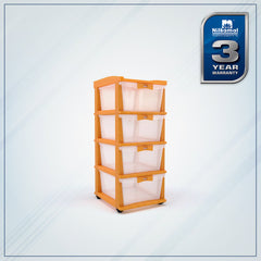 Nilkamal CHTR24 Four Layers Chest of Drawer (Orange)